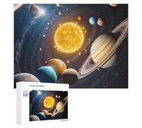 Exploring The Solar System A Visual Journey Wooden Jigsaw Puzzle for Adults, 500 PCS