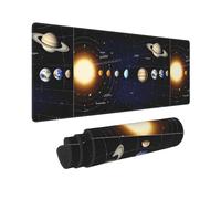 Exploring The Solar System Gaming Mousepad Large Waterproof Non-Slip Desk Mat for Home Office Work Computer, Keyboard Pad Work from Home Essentials - 80x30cm