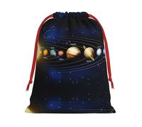 Exploring The Solar System Print Drawstring Gift Bag Durable And Versatile, Perfect For Festive Occasions
