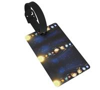 Exploring The Solar System Print Luggage Tag for Suitcases Cute Waterproof and Reusable Travel Bag Backpack Tags Gifts