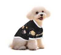 Exploring The Solar System Printed Everyday Soft Cotton Dog Short Sleeve T-Shirt For Chihuahuas & Teacup Puppies & Small Dogs Breeds Stretchy Cat Outfit