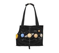 Exploring The Solar System Printed Foldable Pet Bag - Portable Puppy Cat Travel Handbag Tote,Pet Carrier Backpacks.