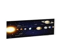 Exploring the Solar System -Rectangular Acrylic Table Signs - Clear Custom Nameplates For Office Desk, Restaurant, Events - Smooth Edge Professional Signage.
