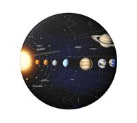 Exploring The Solar System Round Badge - Durable Tinplate Design With Full Single-Sided Print, Perfect For Custom Gifts & Apparel Decoration