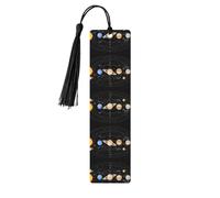 Exploring The Solar System Wooden Bookmark Exquisite Natural Wood Bookmarks with Double Sided Full Print Design Gift for Book Lovers, Teachers, and Students
