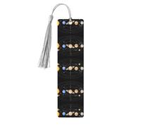 Exploring The Solar System Wooden Bookmark Exquisite Natural Wood Bookmarks with Double Sided Full Print Design Gift for Book Lovers, Teachers, and Students