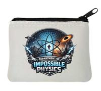 Exploring the Wonders of Impossible Physics Neoprene Coin Purse Pouch 10x11cm White