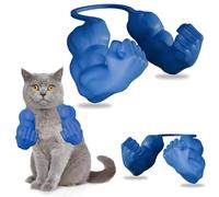 Explorinox Cat Muscular Arms, 3D Printed Muscle Arms Costume for Pets, Funny Cat Dress Up Accessories, Lightweight Neck Hanging Prop for Halloween Photo Shoot and Cats Lovers Gift (Blue)