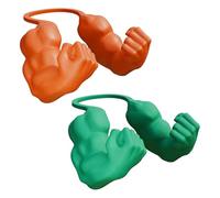 Explorinox Cat Muscular Arms, 3D Printed Muscle Arms Costume for Pets, Funny Cat Dress Up Accessories, Lightweight Neck Hanging Prop for Halloween Photo Shoot and Cats Lovers Gift (Green & Orange)