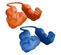 Explorinox Cat Muscular Arms, 3D Printed Muscle Arms Costume for Pets, Funny Cat Dress Up Accessories, Lightweight Neck Hanging Prop for Halloween Photo Shoot and Cats Lovers Gift (Blue-Orange)