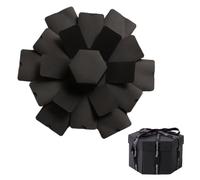 Explosion Box, 6-Sided Black DIY Exploding Gift Box for Photos, Chocolates, and Keepsakes, for Birthdays, Weddings, Anniversaries, Valentine's Day, Christmas, and More