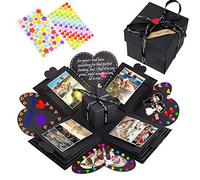 Explosion Box, NEUFLY DIY Photo Album Creative Surprise Gift Box Handmade Scrapbook Gift Box for Mother Birthday Valentine's Day Wedding Anniversary Festival,Black