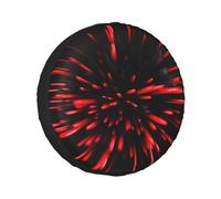 Explosion Burst Red and Black Tire Cover Fit for Rv, Car, Truck, SUV,Camper Wheel, Waterproof Dustproof Thickening