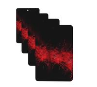Explosion Burst Red Black Car Air Freshener Cards Set of 4 Pieces Long Lasting Hanging Scented Cards for Bedroom Wardrobe Car Aromatherapy Tablets for Men Women Rearview Mirror Pendant