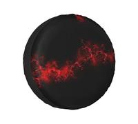 Explosion Burst Red Black Christmas Tire Cover Universal Fit For Trailer,Rv,Car,Truck,Suv,Jeep,Waterproof Dustproof