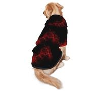 Explosion Burst Red Black Print Dog Hoodie For Medium To Large Dogs, Warm, Soft, Breathable Sweatshirt, Easy To Wear Jumper For Winter And Fall, Pet Coat Pullover