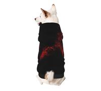 Explosion Burst Red Black Print Dog Hoodie For Small Dogs, Warm, Soft, And Breathable Sweatshirt, Easy To Wear Jumper, Pet Winter Weather Coat Pullover