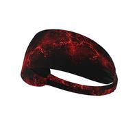 Explosion Burst Red Black Print Elastic Headband for Women Men Running Headwear Fashion Exercise Outdoor Gift Use