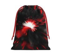 Explosion Burst Red Black Print Functional Gift Storage Bag Eco-Friendly Comfortable Touch Outdoor Activities Use