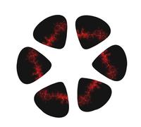 Explosion Burst Red Black print Guitar Picks, 12PCS Premium Celluloid Guitar Pick Medium for Acoustic Guitar, Electric Guitar, Bass