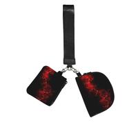 Explosion Burst Red Black Print Portable Wrist Strap Bag Unisex Outdoor Sports Lightweight Pouch Travel Gift