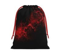 Explosion Burst Red Black print Super soft velvet Christmas bag, fit for Halloween promotion and daily storage