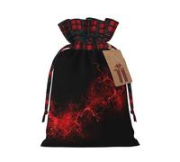 Explosion Burst Red Black Print Xmas Drawstring Gift Bag Wrapping Needs For Christmas Bags Holiday Party Favors