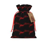 Explosion Burst Red Black Printing 1 Pc Christmas Bag With Drawstring For All Adults To Give Presents Halloween