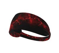 Explosion Burst Red Black Printing Double-Sided,Unisex Elastic Sports Headband,Ideal As A Gift For Sports-Loving Friends,Family