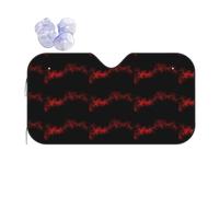 Explosion Burst Red Black Printing Thickened Car Sunshade Keep Car Interior Cool.Universal Windshield Sun Shade Fit For Cars.Suvs