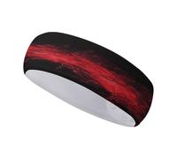 Explosion Burst Red Black Sports Headbands Fashion Moisture Wicking Workout Headband Soft Fabric Non-Slip Sweatbands for Daily Workout Yoga Running Hairband for Women and Men
