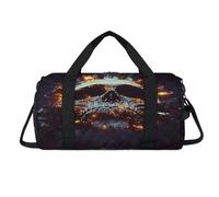 Explosion Dark Skull Sport Duffel Bag with Shoes Compartment Skull Overnight Weekender Bags Travel Gym Luggage Organizer for Women Men Kids Girls Boys