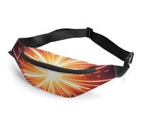 Explosion Firework 3D Belt Bag with Adjustable Strap, Lightweight Travel Crossbody Bags, Hands-Free Mini Fanny Packs in Running Gym