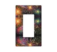 Explosion Firework 3d Print 1 Gang Single Rocker Wall Panel Light Switch Plate Covers Wall Decor Home Decor For Kitchen Bathroom Bedroom 2.8x4.5 In