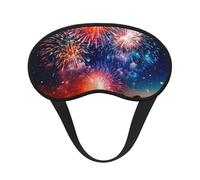 Explosion Firework 3D Print Black Out Eye Mask for Sleeping Airplane, Sleep Mask Polyester for Home and Travel