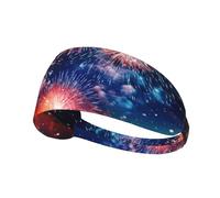 Explosion Firework 3D Print Elastic Headband Running Sweatband for Casual Wear Gym Outdoor Activities Headwear