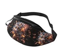 Explosion Firework 3D Print Men and Women Lightweight Pack Waist Bag for Travel Hiking Cycling Running Fits