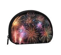 Explosion Firework 3D Print Portable Mini Storage Bag Shell Shaped Wallet Small Coin Wallet Shell Storage Bag