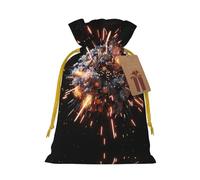 Explosion Firework 3d Print Stylish Drawstring Pouches,Reusable Drawstring Gift Bags,Perfect For Holiday And Party