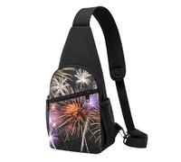 Explosion Firework 3D Printed Sling Bag for Women Men Crossbody Chest Bag Casual Daypack for Travel Hiking Running