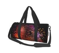 Explosion Firework 3D Printed Sports Gym Bag with Wet Pocket & Shoes Compartment, Travel Duffel Bag for Men Women