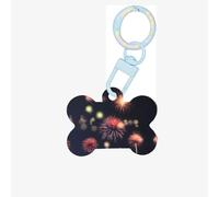 Explosion Firework 3D Printing Acrylic Dog Bone Ornament,Dog Tags Personalized Pet Ornament, Key Chain Bone Shaped Id Tags