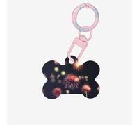 Explosion Firework 3D Printing Acrylic Dog Bone Ornament,Dog Tags Personalized Pet Ornament, Key Chain Bone Shaped Id Tags