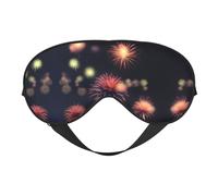 Explosion Firework 3D Printing Double Side Soft Eye Mask Reversible Design, Adjustable for Snug Fit, Blocks Light Eye Mask