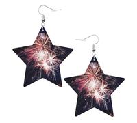 Explosion Firework 3D Star Shape Earrings, Modern Dangle Earrings, Women's Statement Jewelry for Office Daily