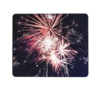 Explosion Firework Enhanced Control Mouse Pad with Lock Stitch Edge Large Thick Non-Slip Desk Mat for Office Task