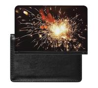 Explosion Firework Passport Cover Protector Rfid Blocking Passport Holder Id Card Holder Secure Travel Wallet Organizer for Passport Tickets Credit Cards, style, One Size