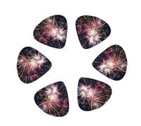 Explosion Firework print Guitar Picks, 12PCS Premium Celluloid Guitar Pick Medium for Acoustic Guitar, Electric Guitar, Bass