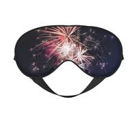 Explosion Firework Print Soft Eye Mask – Comfortable Sleep, Blocks Light, Full Eye Coverage, Ideal for Travel, Meditation
