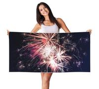 Explosion Firework Quick Soft Beach Towel, 140Ã-70cm Absorbent Lightweight Towels, For Pool, Cabana And Travel